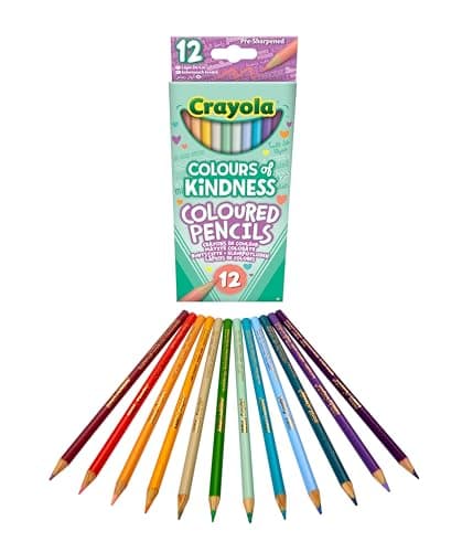 Image of CRAYOLA Colours of Kindness Pencils Age 3+ - Assorted Colours (Pack of 12) | Colours That Represent Good Feelings | Ideal for Kids Aged 3+, pastel-coloured