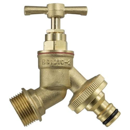 Image of Garden Outside Tap 1/2 & 3/4 Quick Connector Hose Plug Various Models Lever (Brass bib (Quick Connector), 1/2")