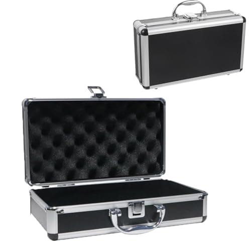 Image of Vaguelly Lockable Aluminum Alloy Tool Case Portable Large Capacity Carrying Suitcase with Handle Multi-Purpose Storage Box for Home Garage Workshop Travel