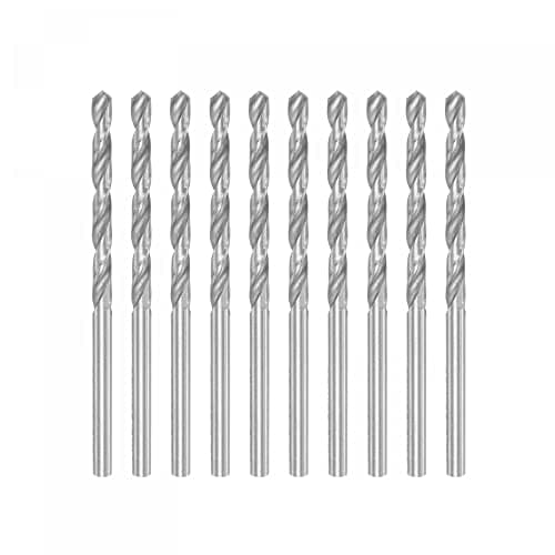 Image of sourcing map 10 Pcs 3.25mm HSS(High Speed Steel) W6542 Micro Drill Bits, Fully Ground Jobber 65mm Length Drill Bit for Mild Steel Copper Aluminum