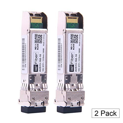 Image of H!Fiber.com 【2Pack】 10Gb SFP+ Singlemode Module(10km, 1310nm), 10Gbase SFP+ LR Transceiver, Dual LC Connector, Compatible for Intel E10GSFPLR, Ubiquiti, Netgear