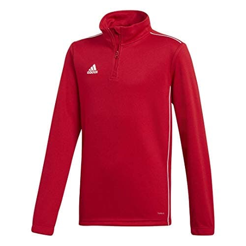 Image of adidas Unisex-Child Soccer Core 18 Training Top, Power Red/White, XS