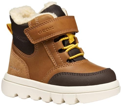 Image of Geox Baby Boys Bwillaboomboybab Ankle Boot, Brown, 6 UK Child
