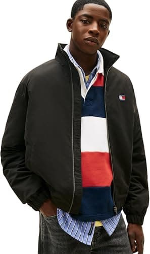 Image of Tommy Jeans Men's TJM ESSENTIAL JACKET EXT DM0DM22720 Other Jackets, BLACK (Black), S