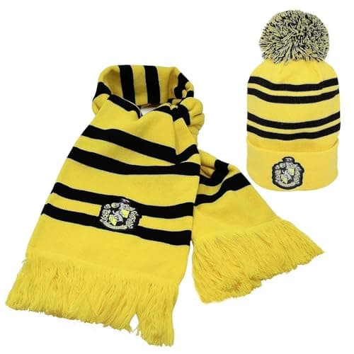 Image of Harry Potter Hufflepuff Hat & Scarf Set