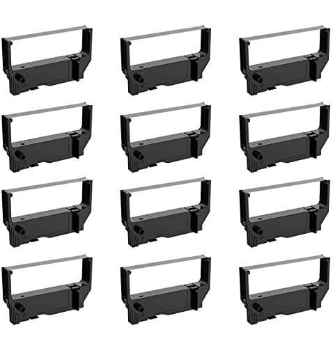 Image of Bigger 12-Pack Replacement for Star SP200 Black Ribbon Used with Star RC200br NK501 T77 SP500 SP-298 SP-500 SP-512mc SP-512md POS Printer