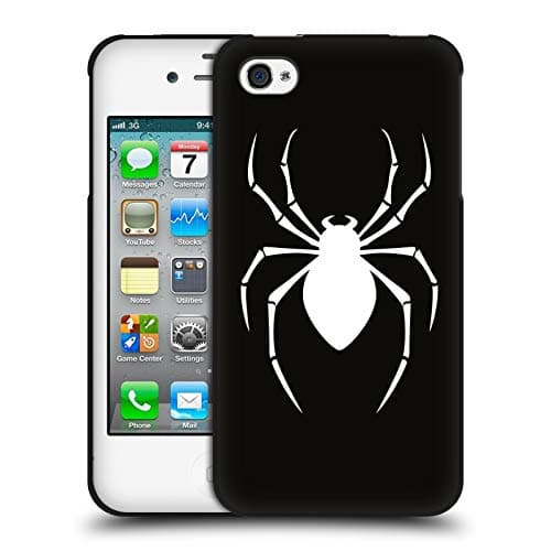 Image of Head Case Designs Insect Silhouette Lady Hale Spider Brooch Black Soft Gel Case Compatible With Apple iPhone 4 / iPhone 4S