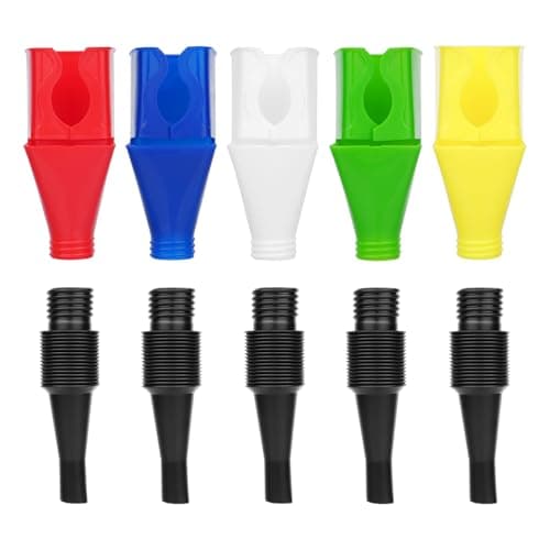 Image of 5 Pcs Funnel for Car Petrol Fuel Funnel with Hose, Flexible Car Fuel Funnels, Snap Design & Retractable Right Angle Plastic Automobile Oil Funnels for Automotive Use Motorcycle Cars