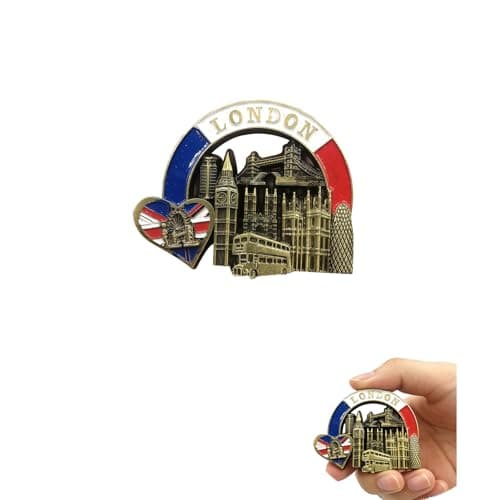 Image of Tivleed London Souvenirs Gifts, London Fridge Magnet, British Gifts - Big Ben Metal Refrigerator Magnet, British Landmark Decor for Home and Office, 6.9x5.6cm