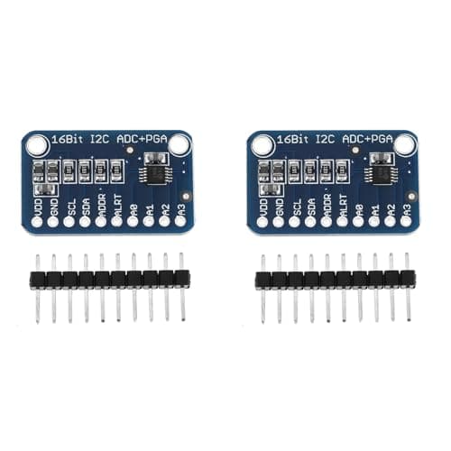Image of 2PCS 16-Bit I2C ADC Development Board Analog to Digital Converter Module, Programmable Gain Amplifier, with 860SPS, for Micro Controllers