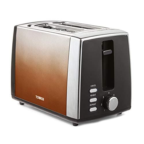 Image of Tower T20038COP Infinity Ombré 2 Slice Toaster, 900W, Copper