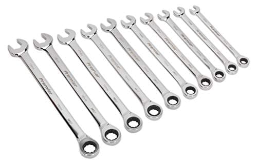 Image of Sealey Ak63914 Combination Ratchet Spanner Set 10Pc Extra-Long Metric