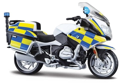Image of Maisto M34306 Authority Police Motorcycles-1:18 Scale Cast Motorcycle, Yellow