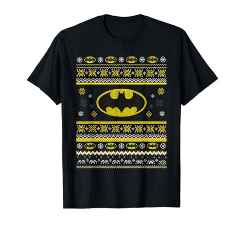Image of Batman Ugly Christmas Logo T-Shirt