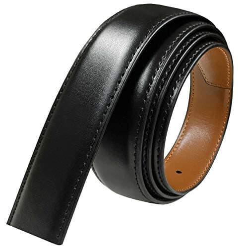 Image of Reversible Belt Strap Replacement Genuine Leather Dress Belt Strap, 1-1/8", 1-1/4", 1-3/8" Wide, Black/Tan-32mm-06, 34