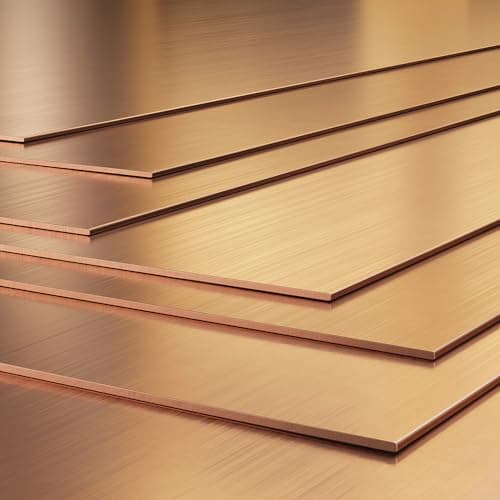 Image of Prime Quality 99% Natural Copper Sheet Multiple Sizes and thickness's available… (1.2mm, 250mm x 250mm)