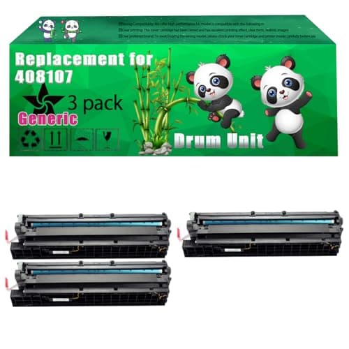 Image of Replacement 408107 Drum Unit Compatible for Ricoh SP 8400 SP 8400 DN SP 8400 DTE SP 8400 Series Printers, Up to 100000 Pages, Vivid Colors, Contains Chip (3 Pack Black)