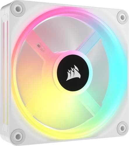 Image of Corsair iCUE LINK QX120 RGB 120mm Magnetic Dome RGB Single Fan - White