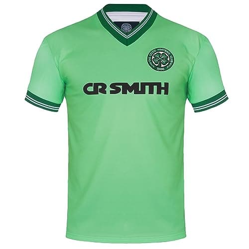 Image of Celtic FC Mens Away Retro Shirt Green Large