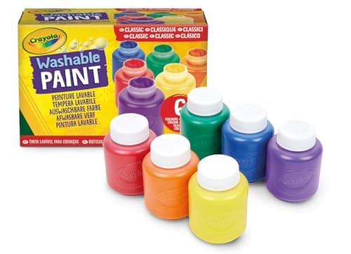 Image of Crayola 6 59ml Paint Jars Arts & Crafts, Multicolor (54-1204)