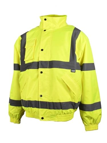 Image of Scan Hi-Vis Bomber Jacket Yellow - XL