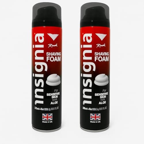 Image of Insignia Shaving Foam for Sensitive Skin with Aloe, 300ml, Twin Pack