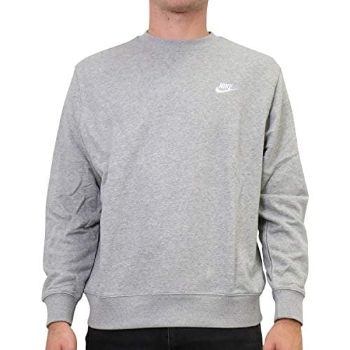 Image of NIKE Men M Nsw Club Crw Bb Long Sleeved T-Shirt - Indigo Force/White, X-Large