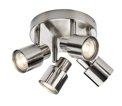 Image of Knightsbridge GU10 Adjustable Spotlight, Pressed Steel, 50 W, Brushed Chrome CSP3BC