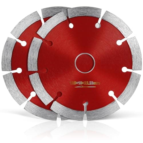 Image of Flintronic 125mm Diamond Cutting Discs for Angle Grinder, 2PCS Superior Diamond Mortar Disc 125mm/4.9", Wet & Dry Cutting for Building Materials, Saw Blades for Mortar, Concrete, Stone, Bricks