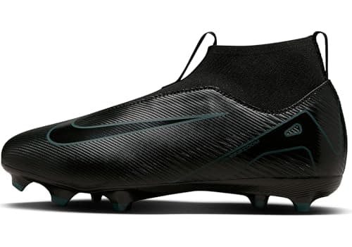 Image of NIKE Boys Jr. Mercurial Superfly 10 Academy Sneaker, Black Black Deep Jungle, 1 UK