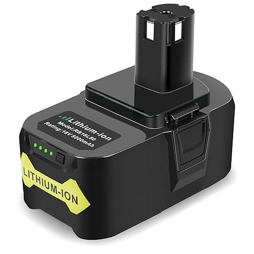 Image of ASUNCELL 18v 5.0Ah Battery for Ryobi Li-ion Replacement Battery for Ryobi Power Tool One Battery with LED Indicator power over 120 cordless power tools Compatible with BPL, P, C, BID-Series and so on