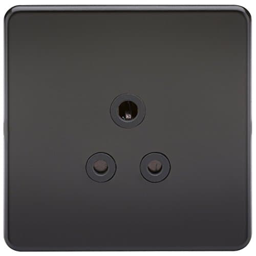Image of Knightsbridge SFAV5AMB Screwless 5A Unswitched Socket-Matt Black Insert
