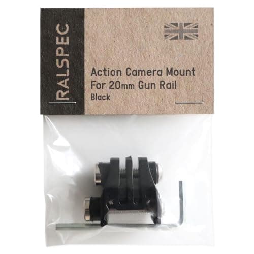 Image of RALSPEC 20mm Gun Rail Mount for GoPro Action Camera Airsoft Hunting Shooting Weaver Picatinny RIS Clamp Bracket Adapter Rifle (Black)