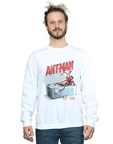 Image of Marvel Men's Ant-Man And The Wasp Bathing Ant Sweatshirt White XX-Large