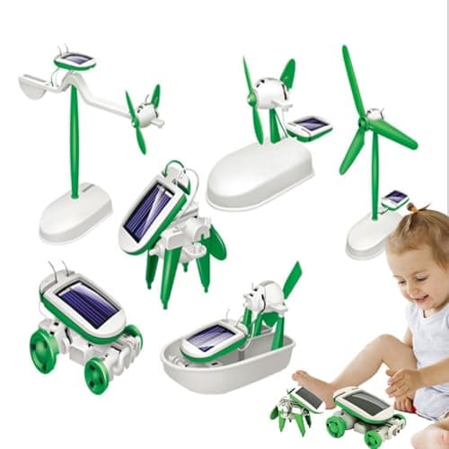 Image of Solar Science Kit – Pro | 6-in-1 DIY STEM – 6-in-1 Educational Science Experiment Kit Solar Construction Projects Boat Airplane Windmill Educational Toy for Boys And Girls | 2026 Pro