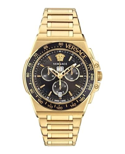 Image of Versace Men Chronograph Swiss Quartz Watch with Stainless Steel Strap VE7H00623