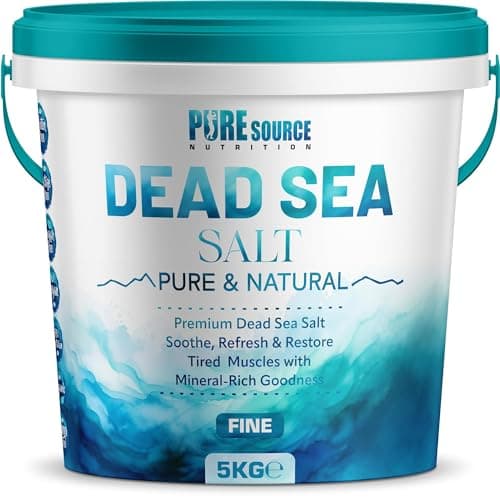 Image of PSN Dead Sea Salt Fine in Bucket – Pure Natural Mineral-Rich Bath Salt for Relaxation, Foot Soaks, Stress Relief & Muscle Recovery – Premium Spa-Grade Salt (5Kg)