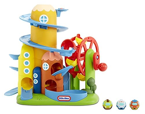 Image of Little Tikes Learn & Play Roll Arounds Turnin' Town, Toy for Kids - Cars & Playset for Toddlers, Ages 18 Months & Up - Includes 3 Vehicles,Multicolor,Small