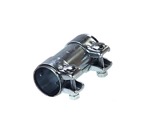 Image of Exhaust Pipe Connector Steel Tube Clamp with Screws Adapter Sleeve Joint Coupler (50.5mmx54.5mm-125mm)