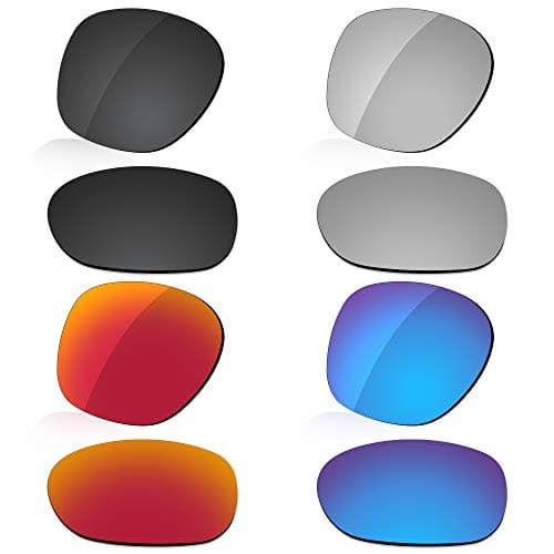 Image of LenzReborn Polarized Lens Replacement for Oakley Latch OO9265 Sunglass - Dark Black+Silver Grey+Fire Red+Ice Blue, Dark Black + Silver Grey + Fire Red + Ice Blue, One Size