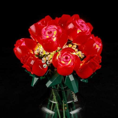 Image of BRIKSMAX Led Lighting Kit for Lego Bouquet of Roses - Compatible with Lego Icons Flower 10328 Set, Valentine’s Day Gift (Model Not Included)