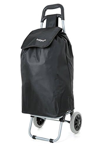 Image of Hoppa Shopping Trolley on Wheels, 57L Foldable Large Capacity 2 Wheel Grocery Granny Cart with Secure Lid & Side Pockets, Shopping Bags for the Elderly, Laundry, 30kg Limit Truck Trolley & Festivals