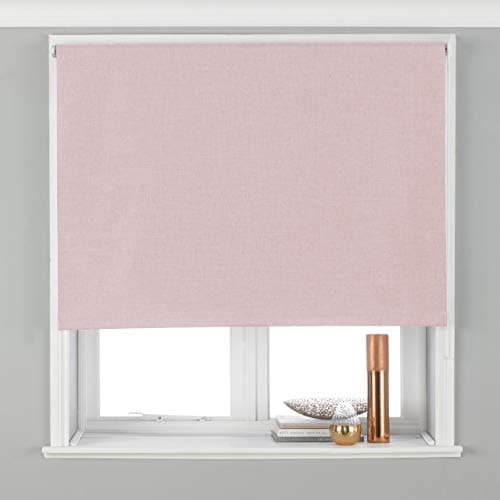 Image of Riva Home Twilight Roller Blind, Blush, 153 x 162cm