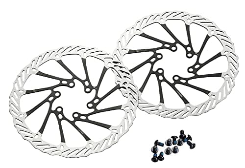 Image of Dymoece Bike Disc Brake Rotors 6 Holes with 12 Screws for Shimano Tektro Avid Magura Hayes 160mm / 180mm