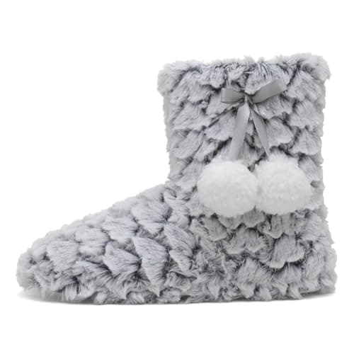 Image of The Slipper Company Womens Grey Slipper Boot - Size L - Grey
