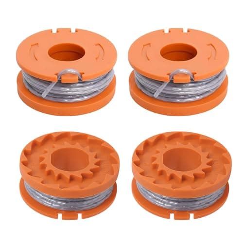 Image of CHIHOLEN Strimmer Spool Compatible with WX150, Replacement Strimmer Wire for Mac Allister MGTP18Li / McGregor MCT2X1825 / Qualcast/Worx/Spear & Jackson line trimmer, 1.65mm 10ft Length (4 Spool)