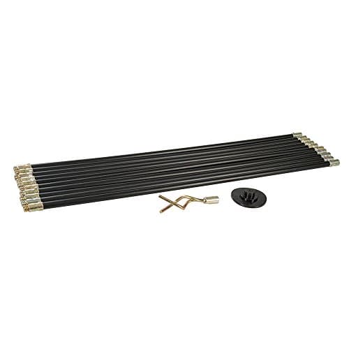 Image of Silverline Drain Rod Set – 12 Piece, Flexible Plumbing Tool for Clearing Blocked Drains & Pipes (273193)