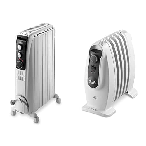 Image of De'Longhi Dragon 4 TRD40820T Oil Filled Radiator- White & TRNS0505M Oil Filled Radiator - White