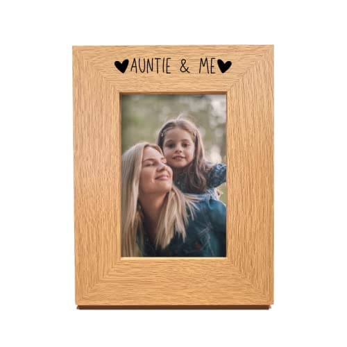Image of Second Ave Oak 6x4 Portrait Picture Photo Frame Auntie & Me Gift