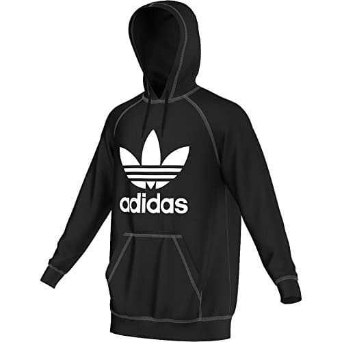 Image of Adidas Men Originals Trefoil Hoodie Sweashirt - Black, Medium